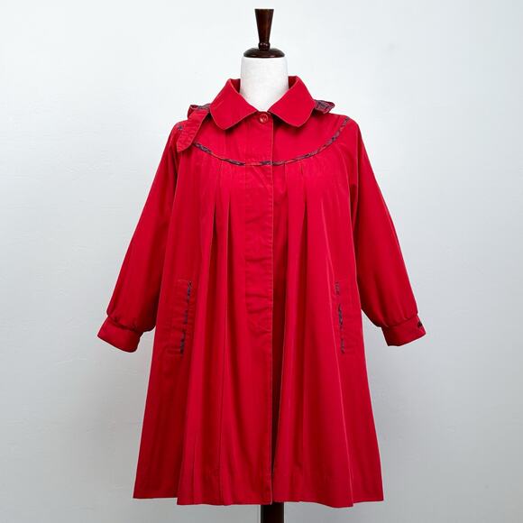 Rothschild Vintage Red Fleece Lined Child Girl's Long Coat